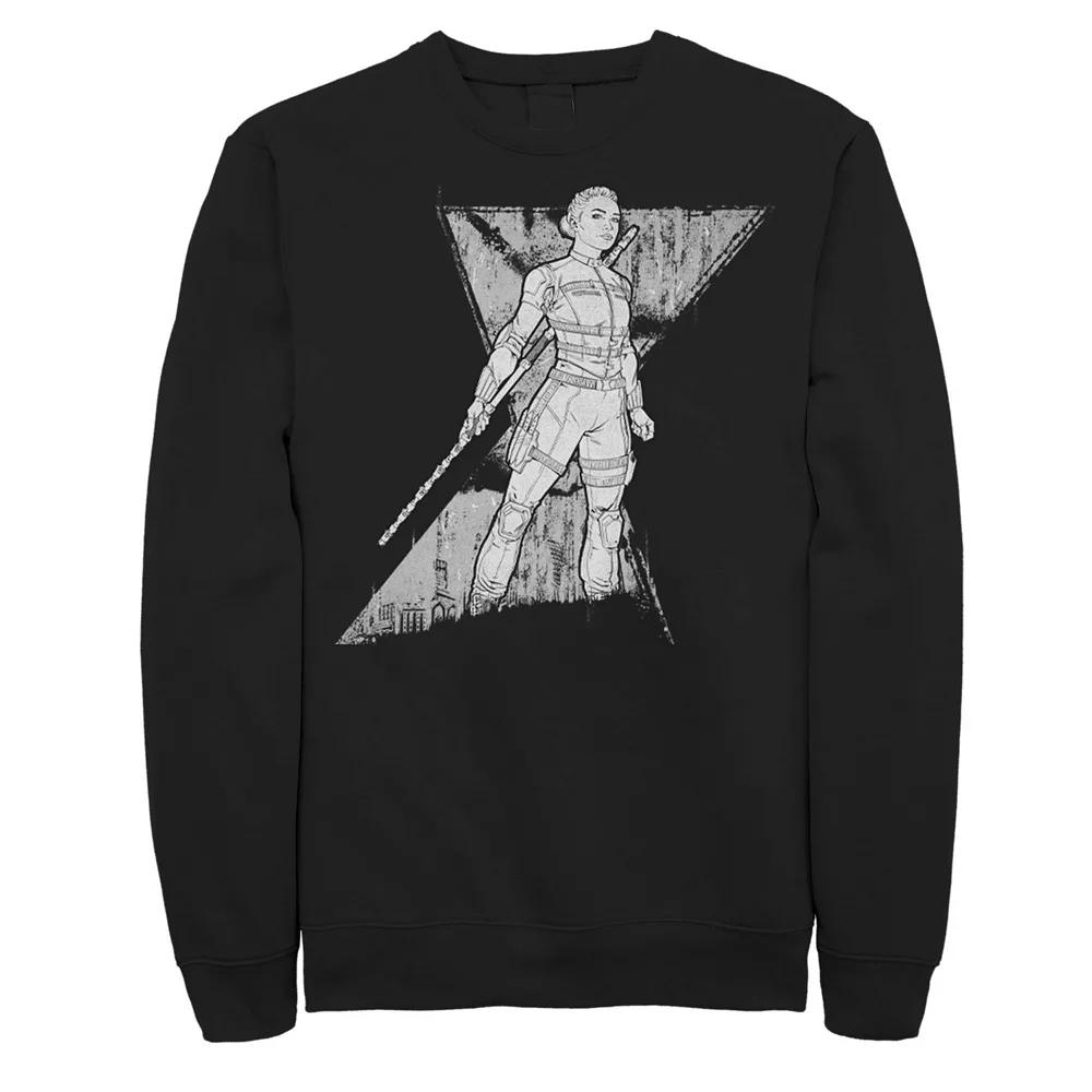 Men's Marvel Black Widow Yelena Sketch Logo Sweatshirt,  Product Image