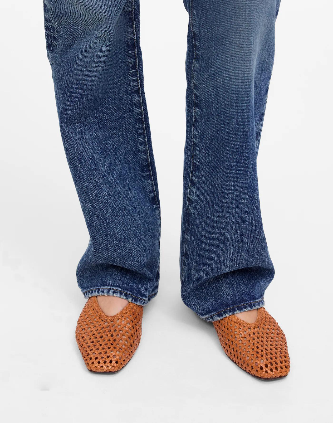 The Mylie Ballet Flat in Handwoven Leather Product Image