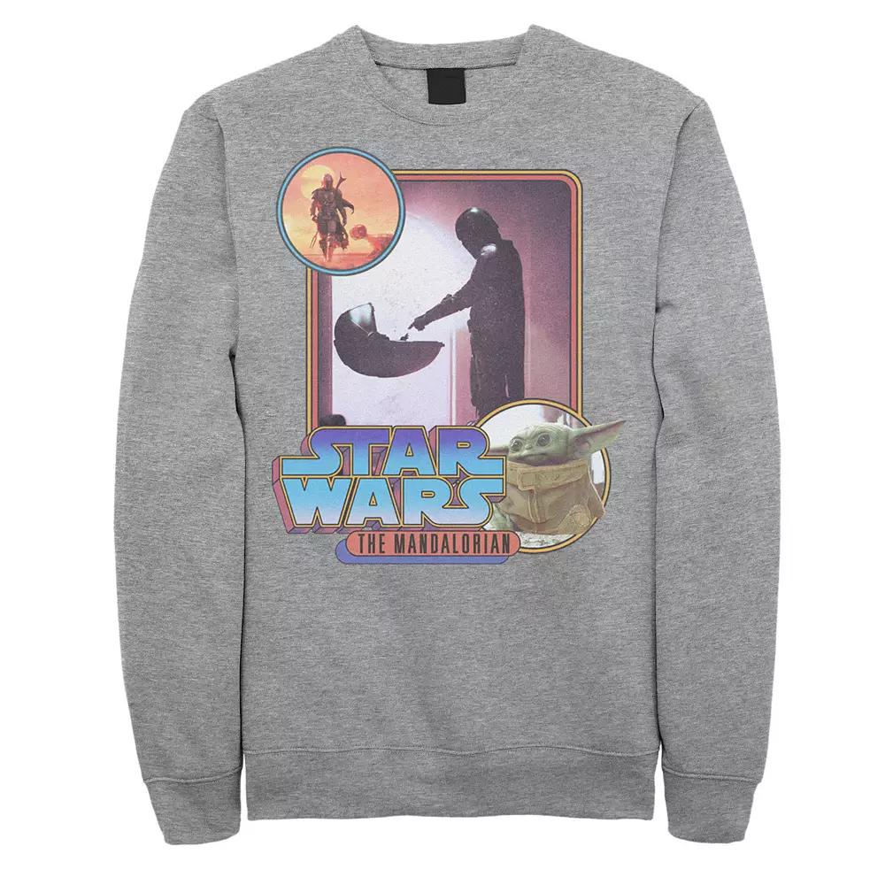 Men's Star Wars: The Mandalorian Retro Style Portrait Sweatshirt,  Product Image