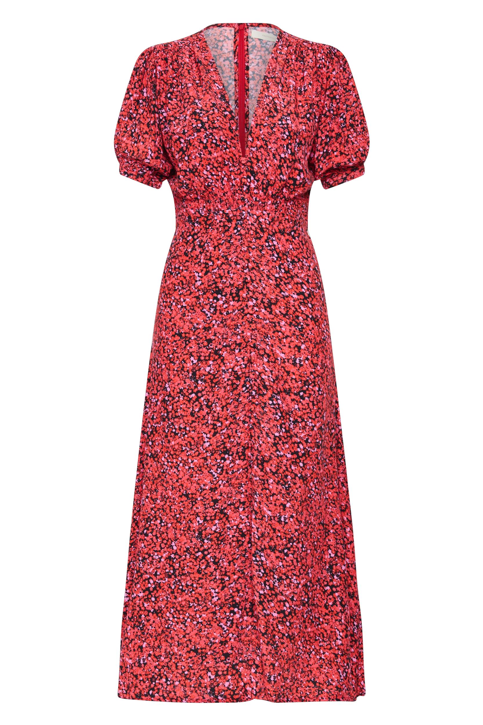 Bellavista Midi Dress Meander Micro Red - Final Sale Product Image