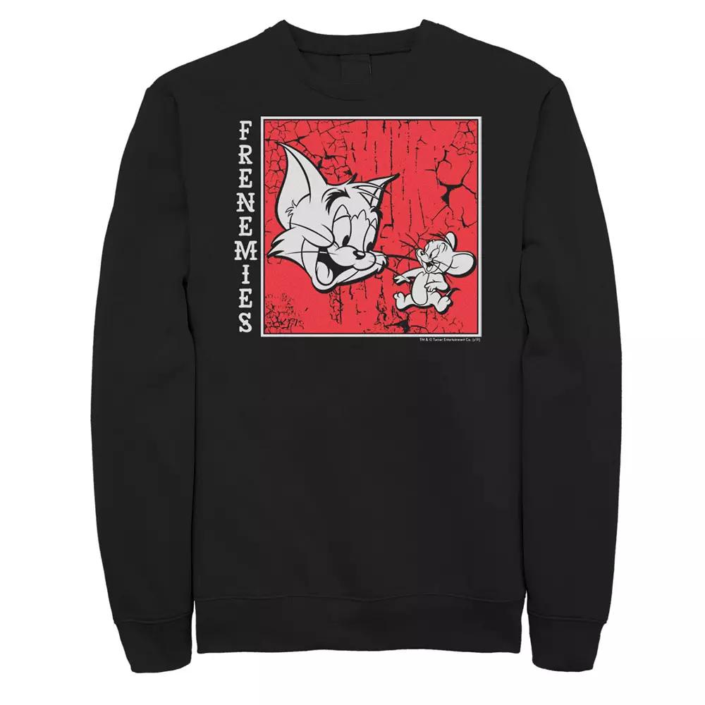 Big & Tall Tom and Jerry Frenemies Street Style Portrait Graphic Fleece, Men's,  Product Image
