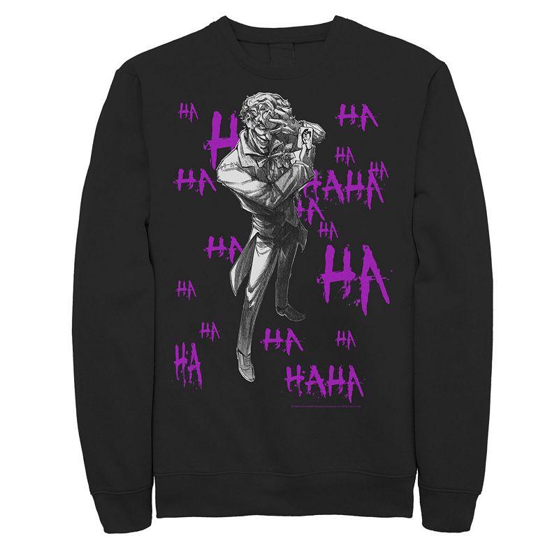 Men's DC Comics Joker HAHAHA Portrait Sweatshirt,  Product Image