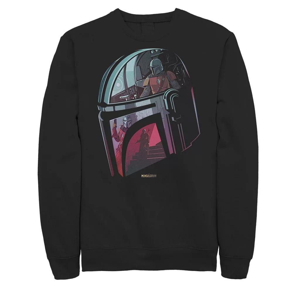 Big & Tall Star Wars The Mandalorian Helmet Reflection Sweatshirt, Men's,  Product Image