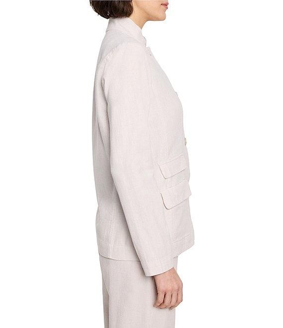NIC + ZOE Ava Linen Notch Collar Long Sleeve Blazer Product Image