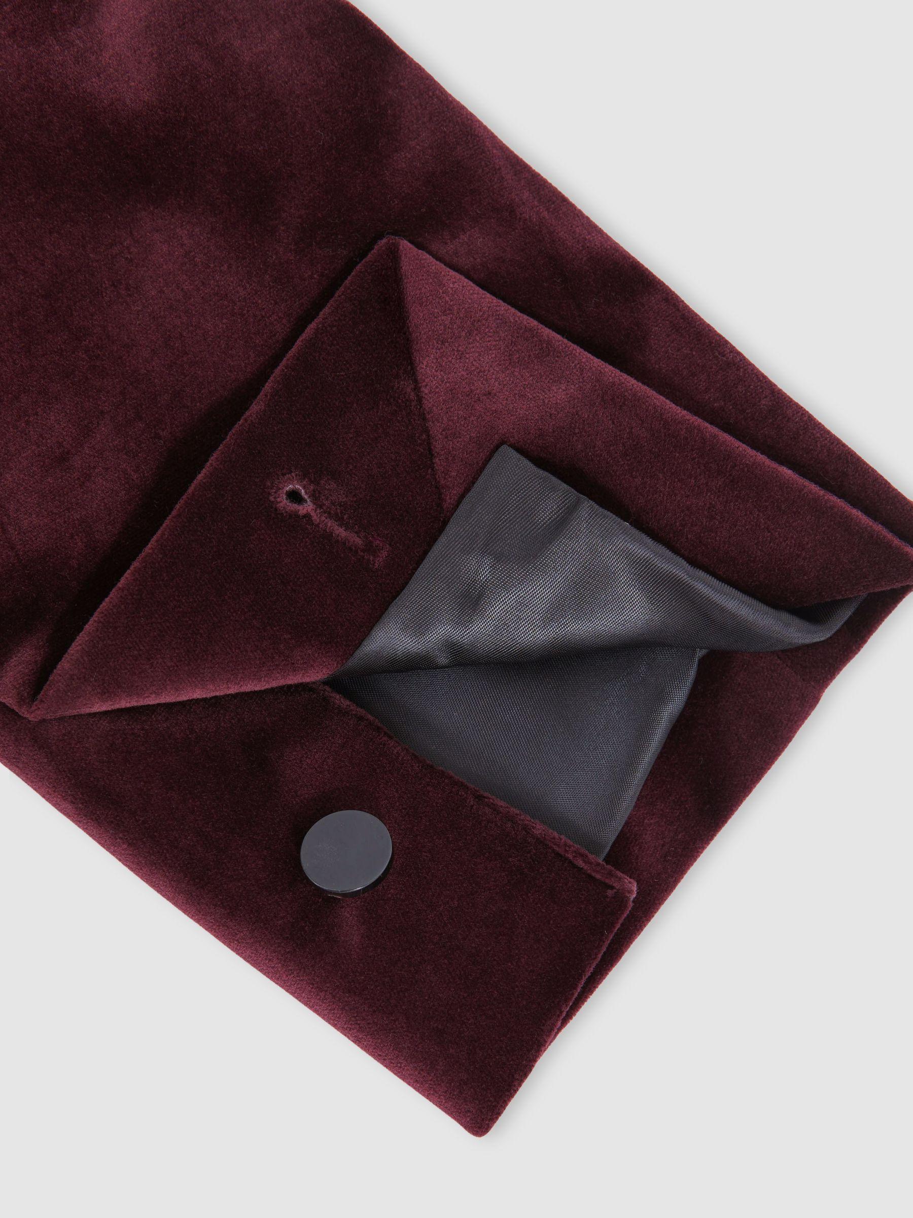 Single-Breasted Velvet Blazer Regular-Fit in Bordeaux Product Image