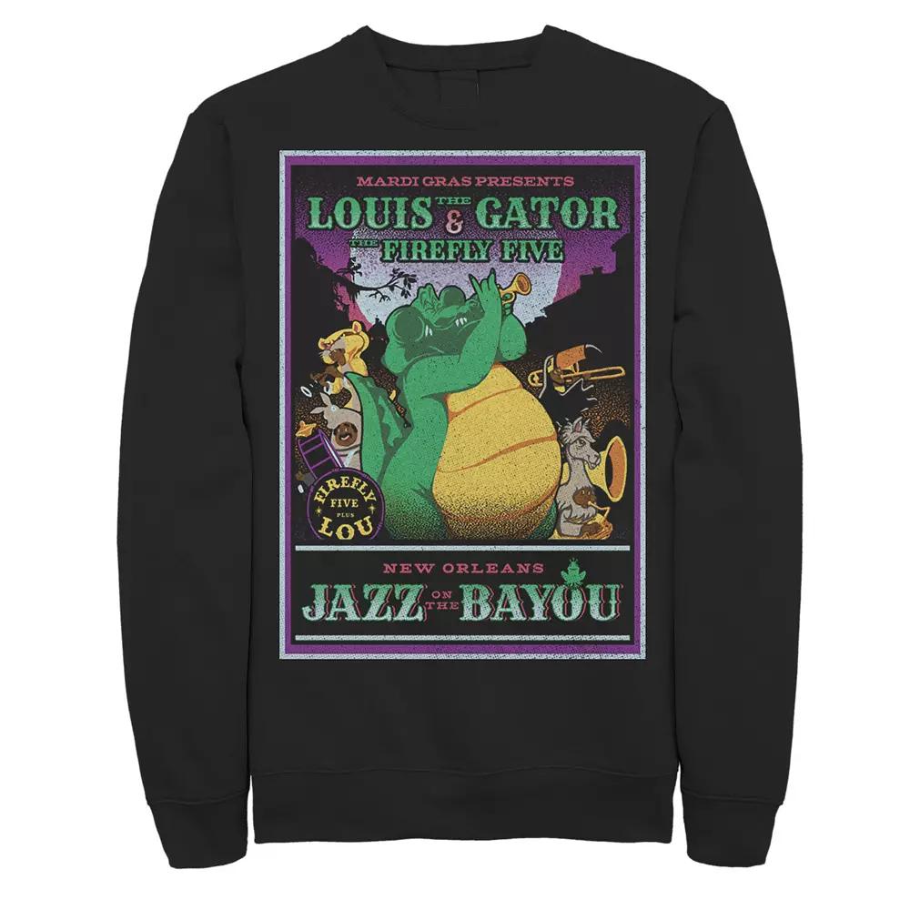 Men's Disney Princess And The Frog Louis Rockadile Poster Sweatshirt,  Product Image