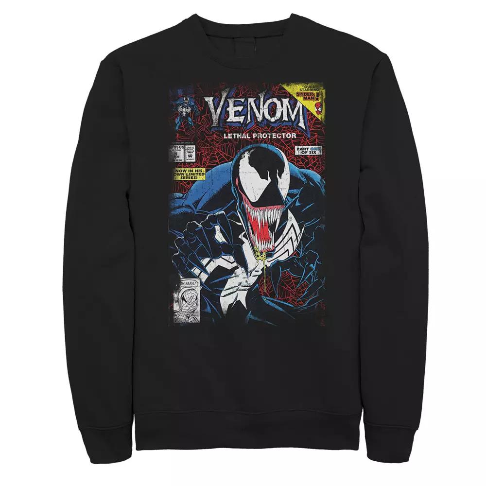 Men's Marvel Venom Vintage Comic Book Cover Graphic Fleece Pullover,  Product Image