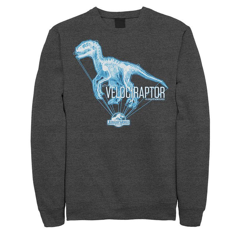Men's Jurassic World Velociraptor Hologram Title Logo Sweatshirt,  Product Image