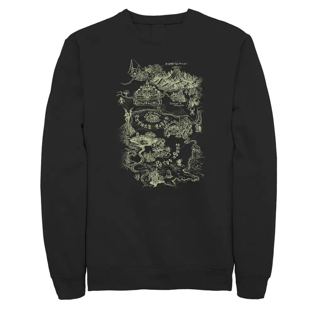 Big & Tall The Legend Of Zelda Hyrule Map Fleece Sweatshirt, Men's,  Product Image