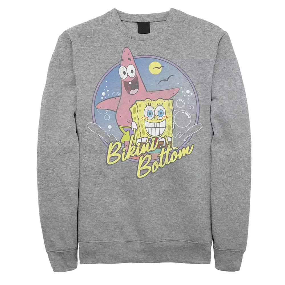Men's SpongeBob SquarePants And Patrick Bikini Bottom Portrait Sweatshirt,  Product Image