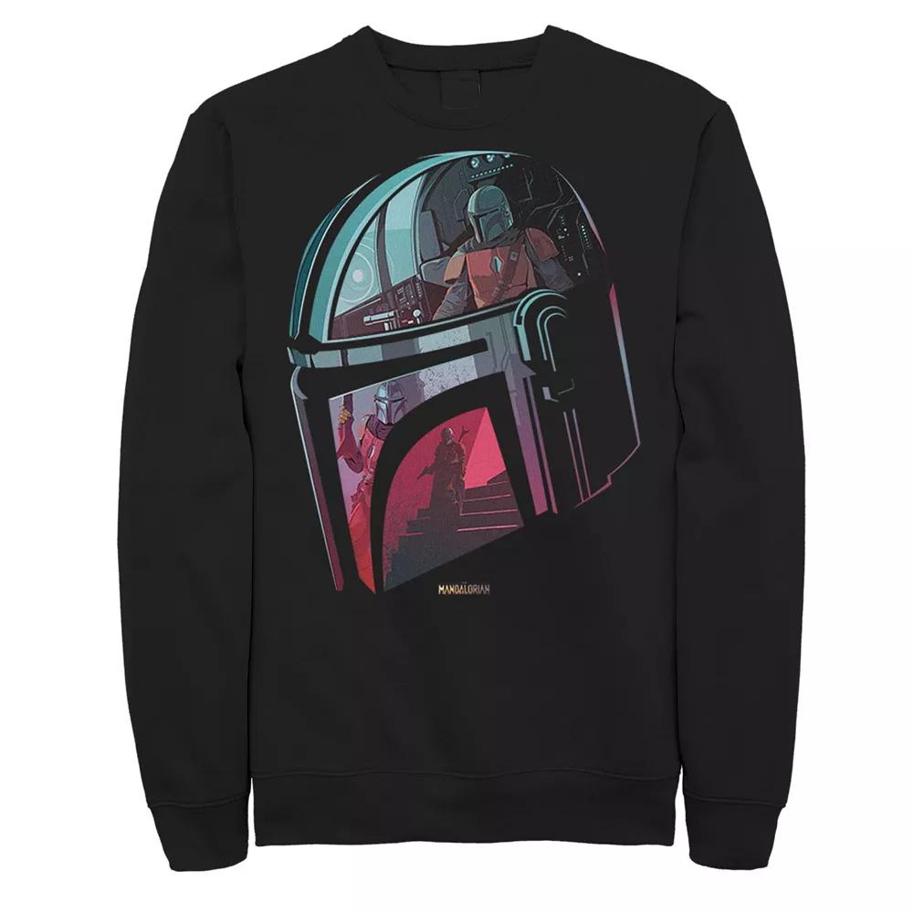 Men's The Mandalorian Helmet Reflection Sweatshirt,  Product Image