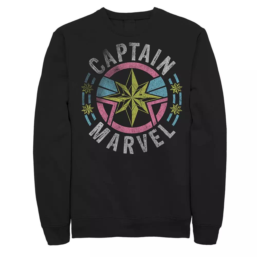 Men's Marvel Captain Marvel '90s Style Logo Sweatshirt,  Product Image