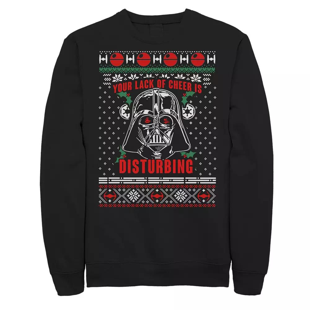 Men's Star Wars Vader Christmas Sweater Lack Of Cheer Sweatshirt,  Product Image