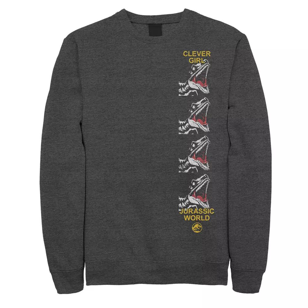 Men's Jurassic World Clever Raptor Head Side Print Sweatshirt,  Product Image