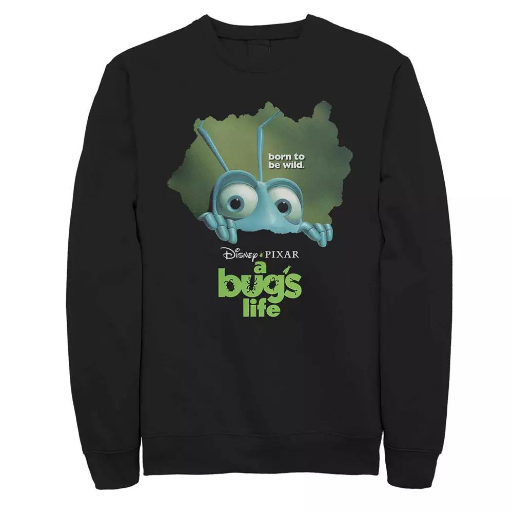 Men's Disney Pixar Bugs Life Flik Looking Through Logo Fleece Sweater,  Product Image