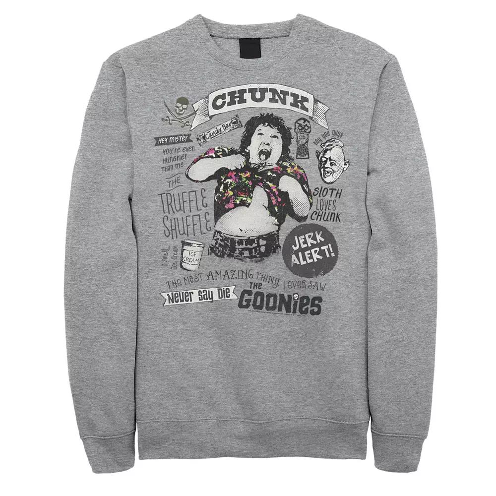 Men's The Goonies Chunk & Sloth Things Text Sweatshirt,  Product Image