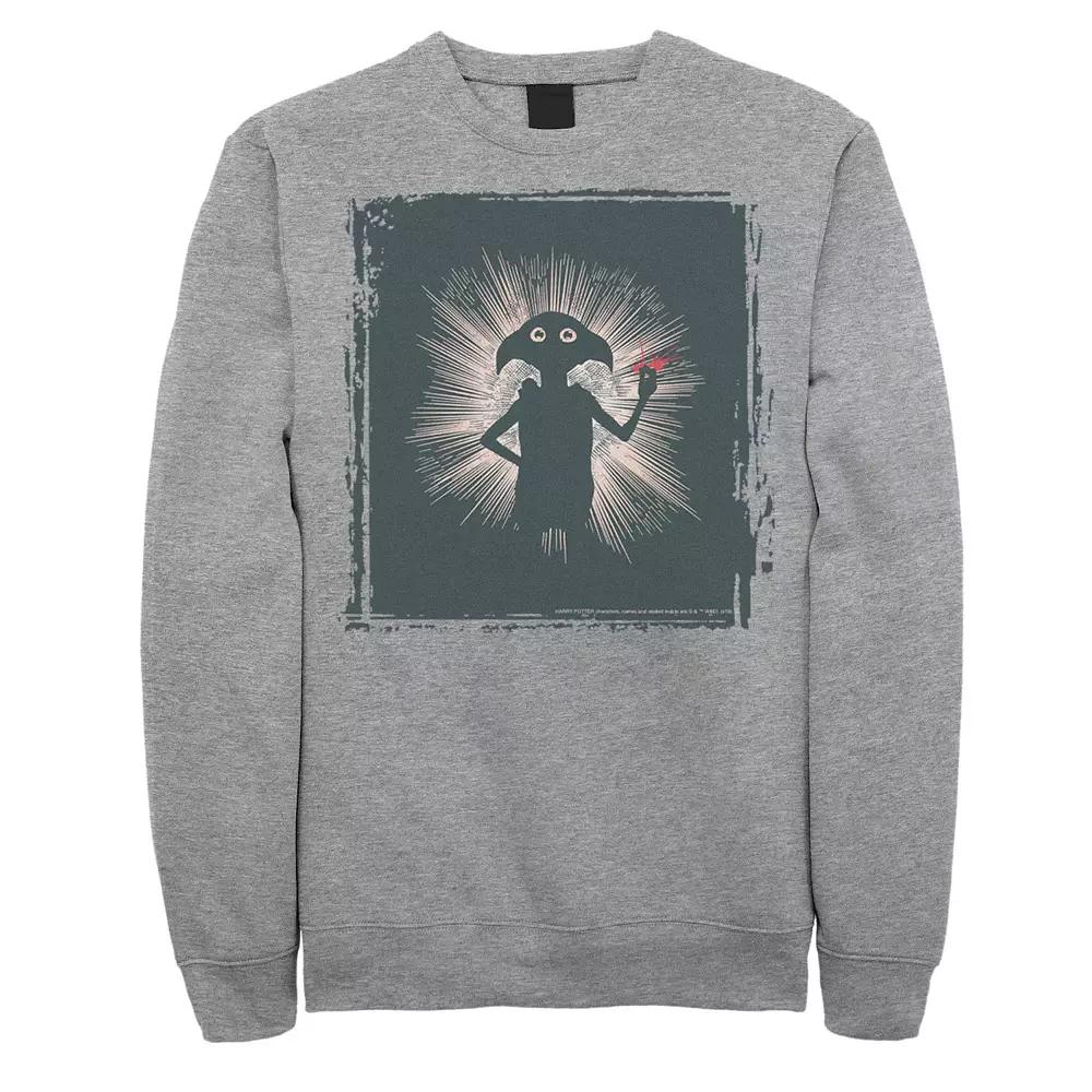 Men's Harry Potter Dobby Magical Snap Silhouette Fleece Graphic Pullover,  Product Image