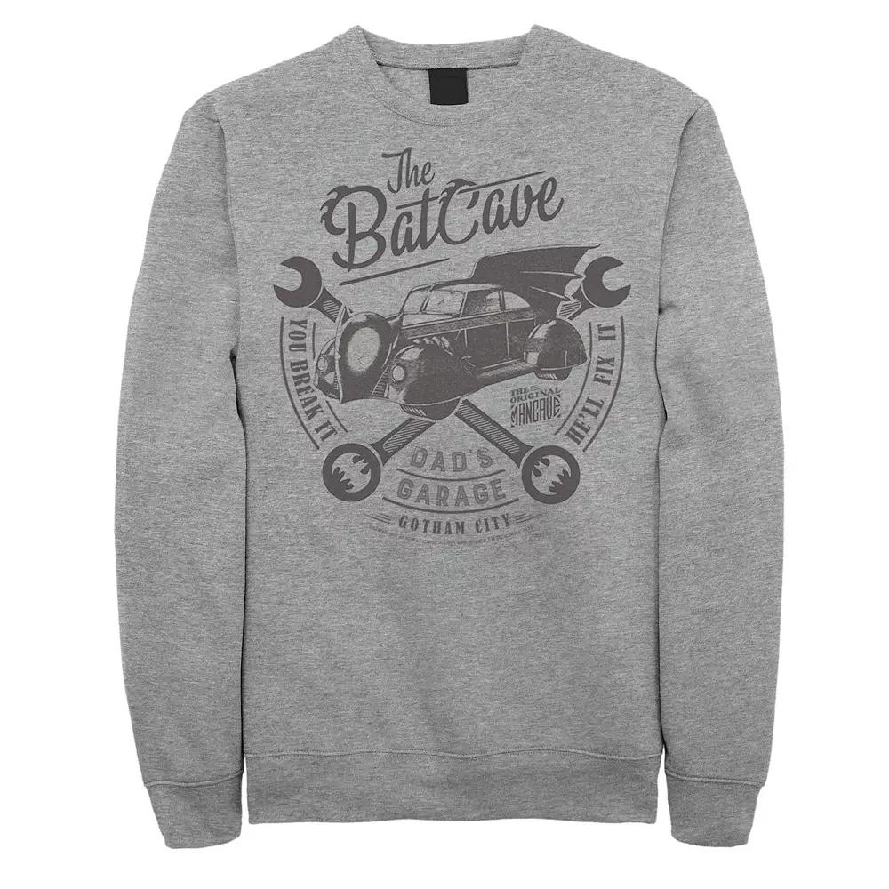 Men's DC Comics The Bat Cave Circle Text Poster Sweatshirt,  Product Image