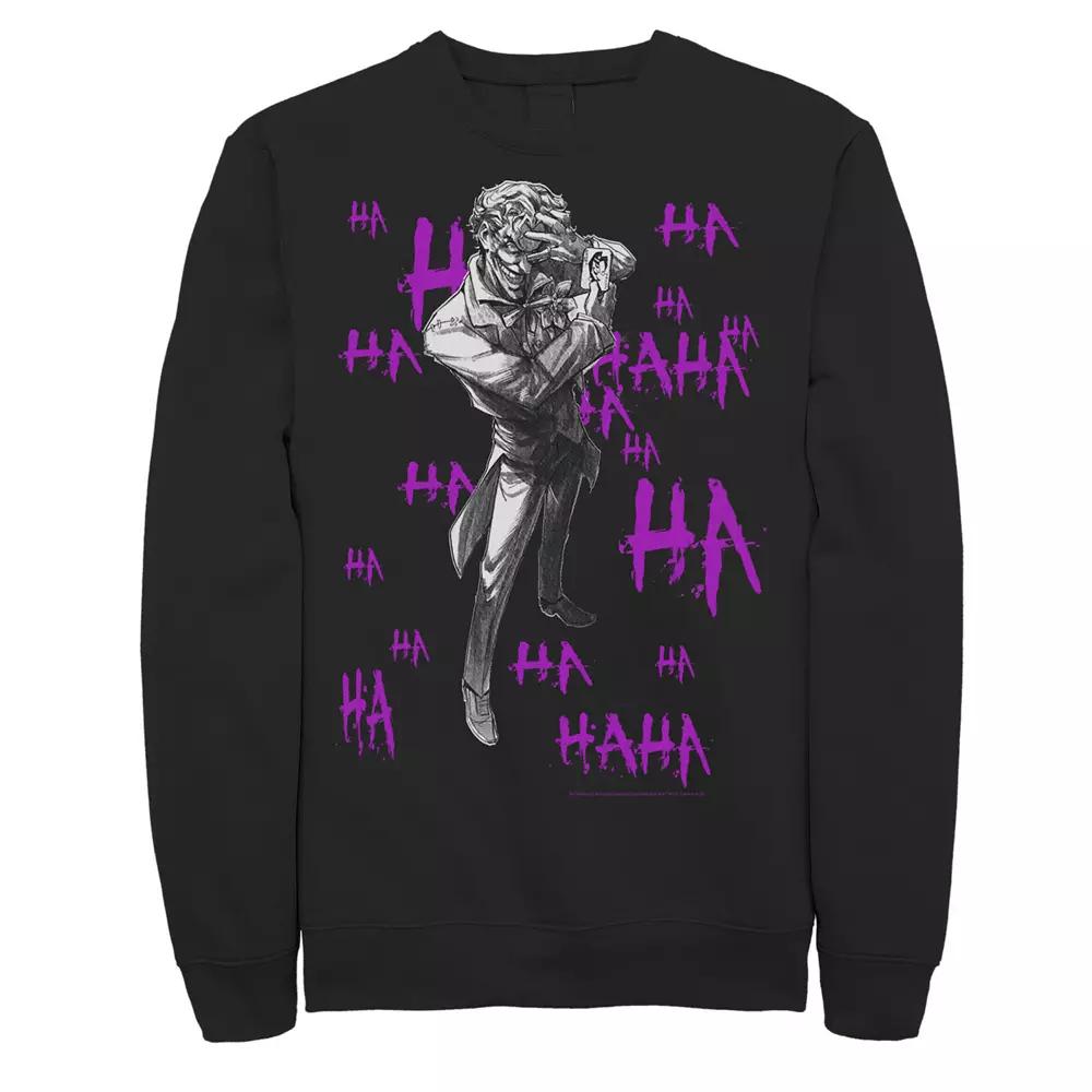Men's DC Comics Joker HAHAHA Portrait Sweatshirt,  Product Image
