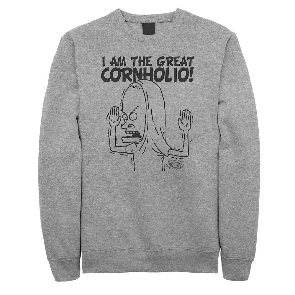 Mens Beavis & Butthead Great Cornholio Sweatshirt Athletic Grey Product Image