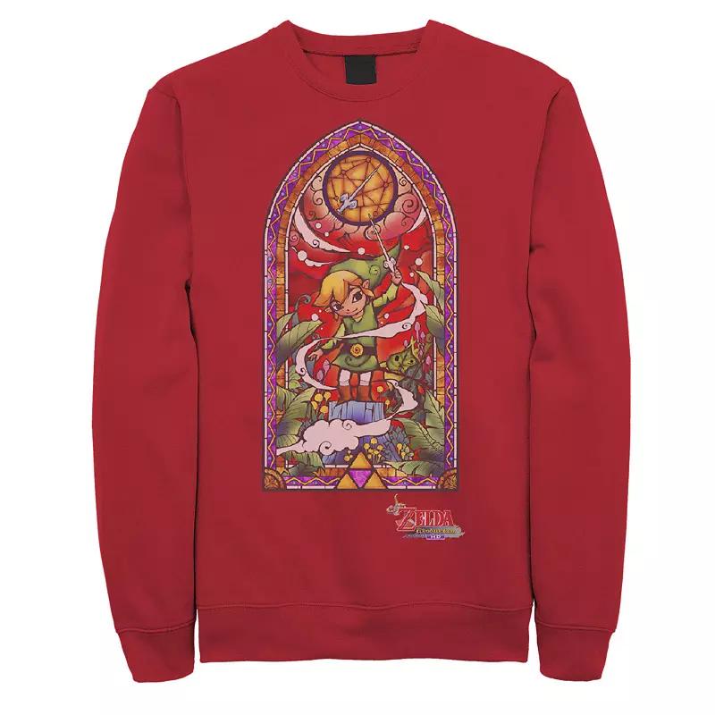 Mens Nintendo The Legend of Zelda Wind Waker Stained Glass Sweatshirt Product Image