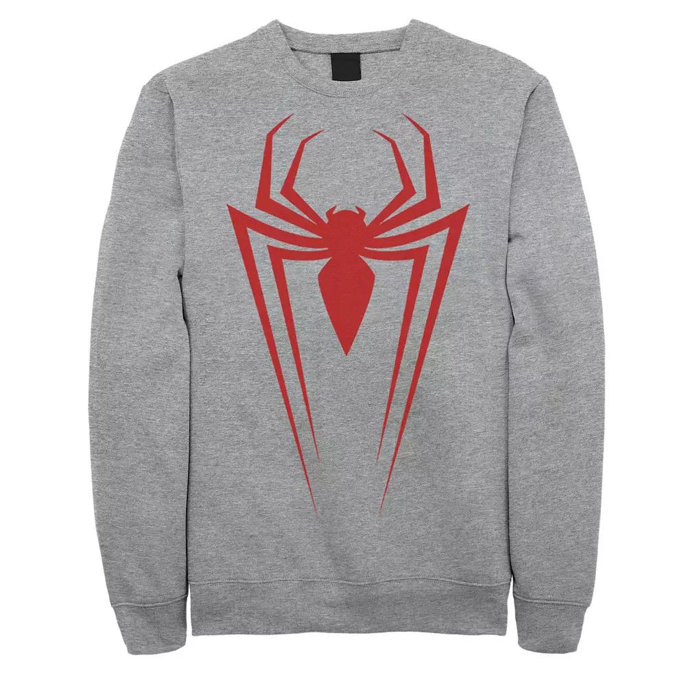 Men's Marvel Spider-Man Icon Sweatshirt, Size: XXL, Athletic Grey Product Image