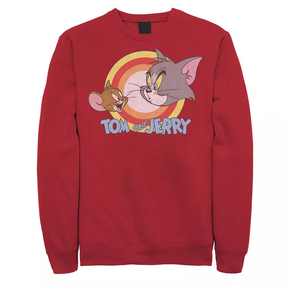 Men's Tom & Jerry Faces And Logo Sweatshirt,  Product Image