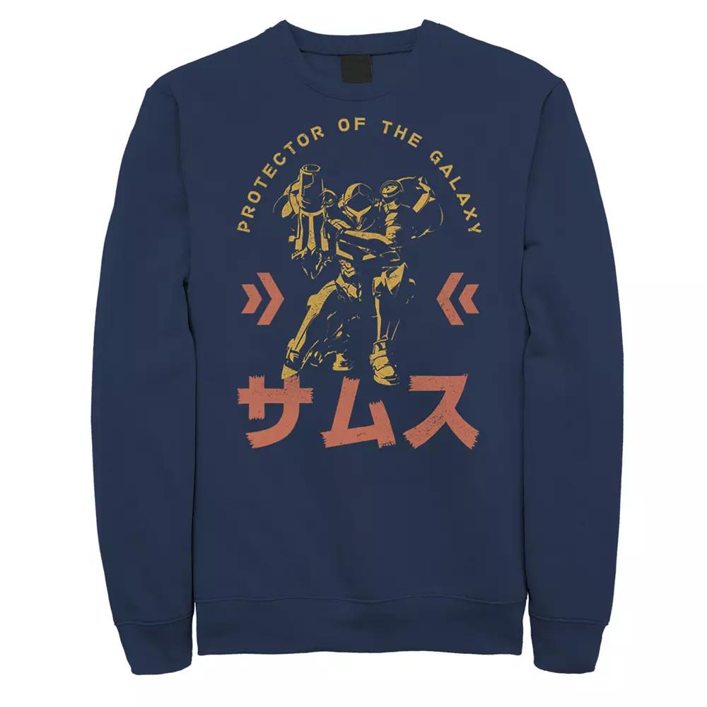 Men's Nintendo Samus Protector Of The Galaxy Graphic Fleece Pullover,  Product Image