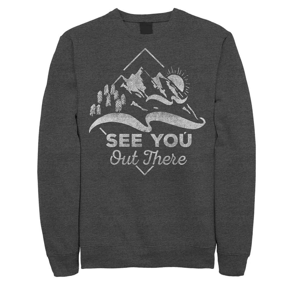 Juniors' "See You Out There" Mountain Sunset Theme Fleece Sweatshirt, Girl's,  Product Image