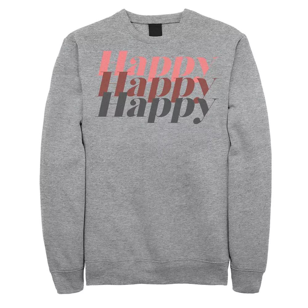 Men's Fifth Sun Happy Text Stack Sweatshirt,  Product Image