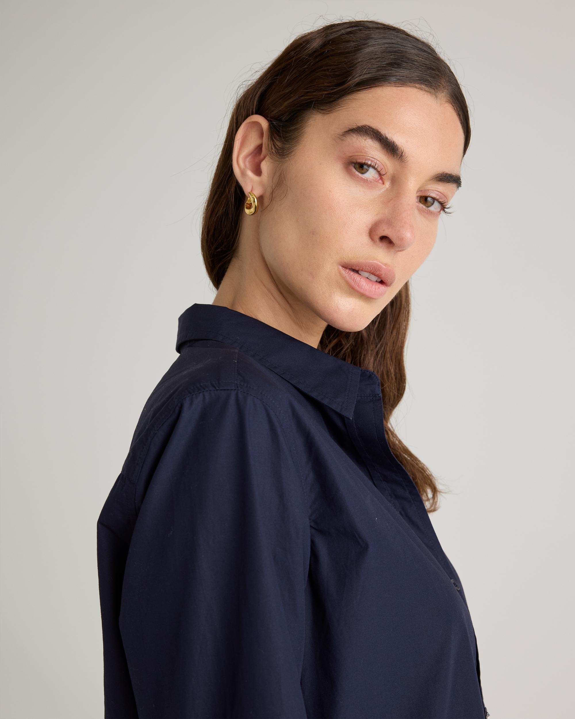Quince | Women's Poplin Long Sleeve Shirt Organic Cotton Product Image