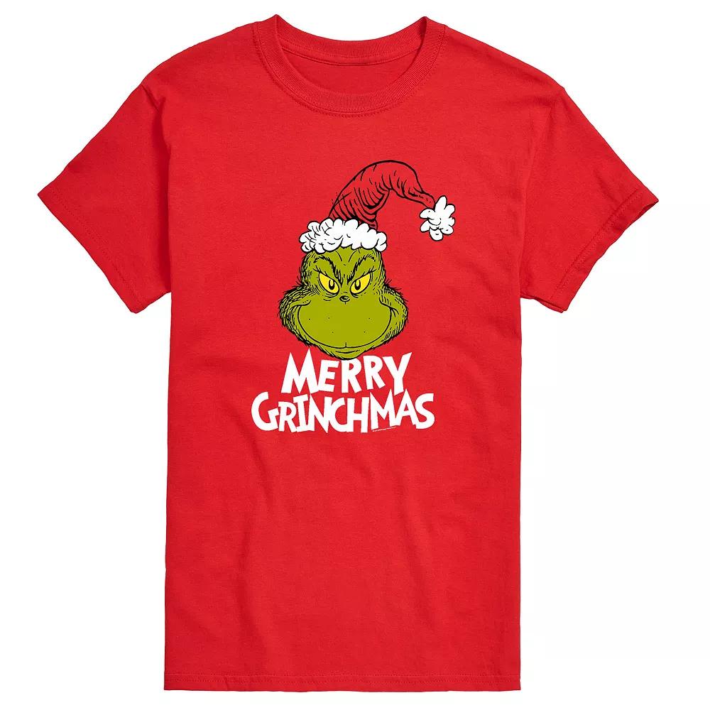 Big & Tall Dr. Seuss Merry Grinchmas Tee, Men's,  Product Image