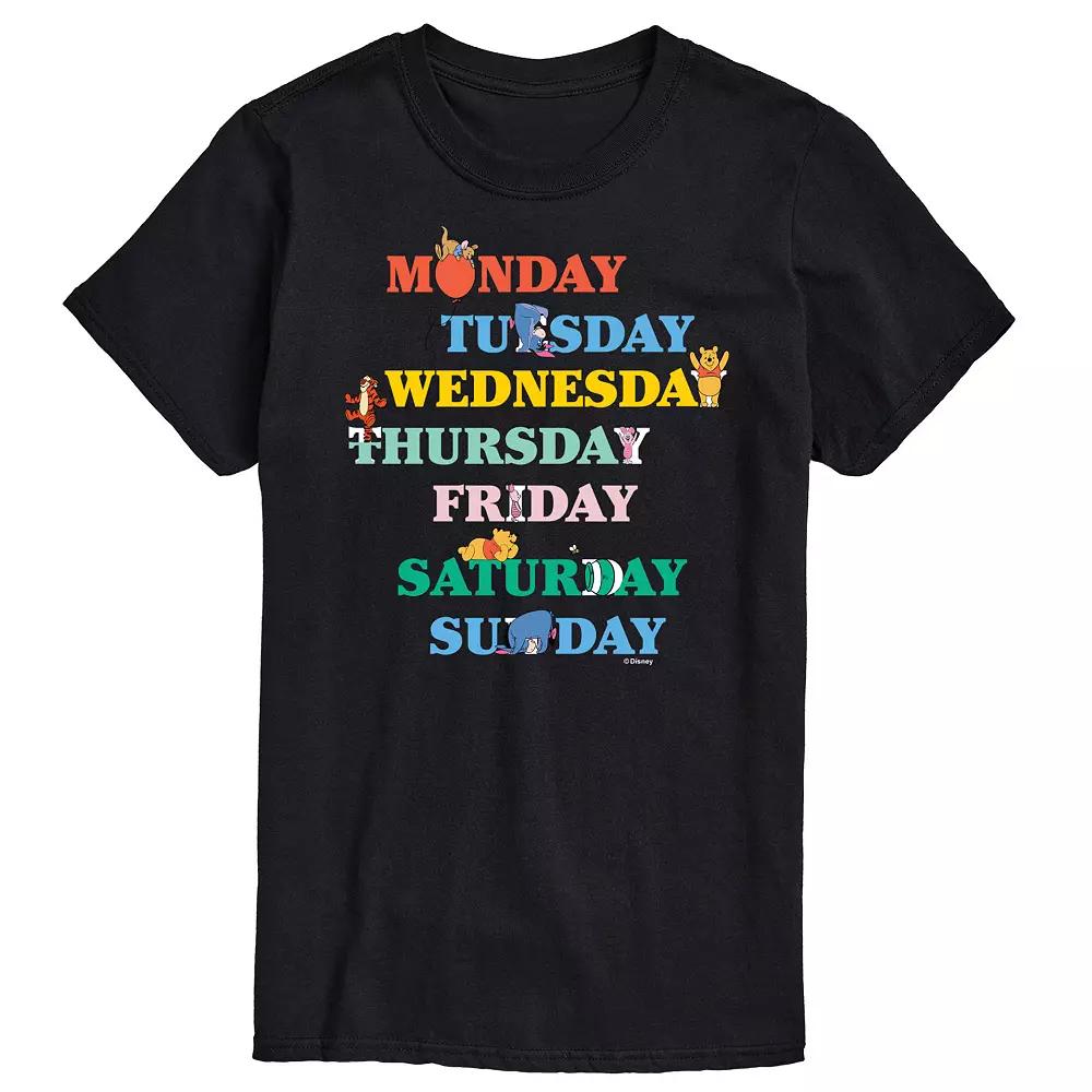 Disney's Winnie the Pooh Big & Tall Days Of The Week Graphic Tee, Men's,  Product Image
