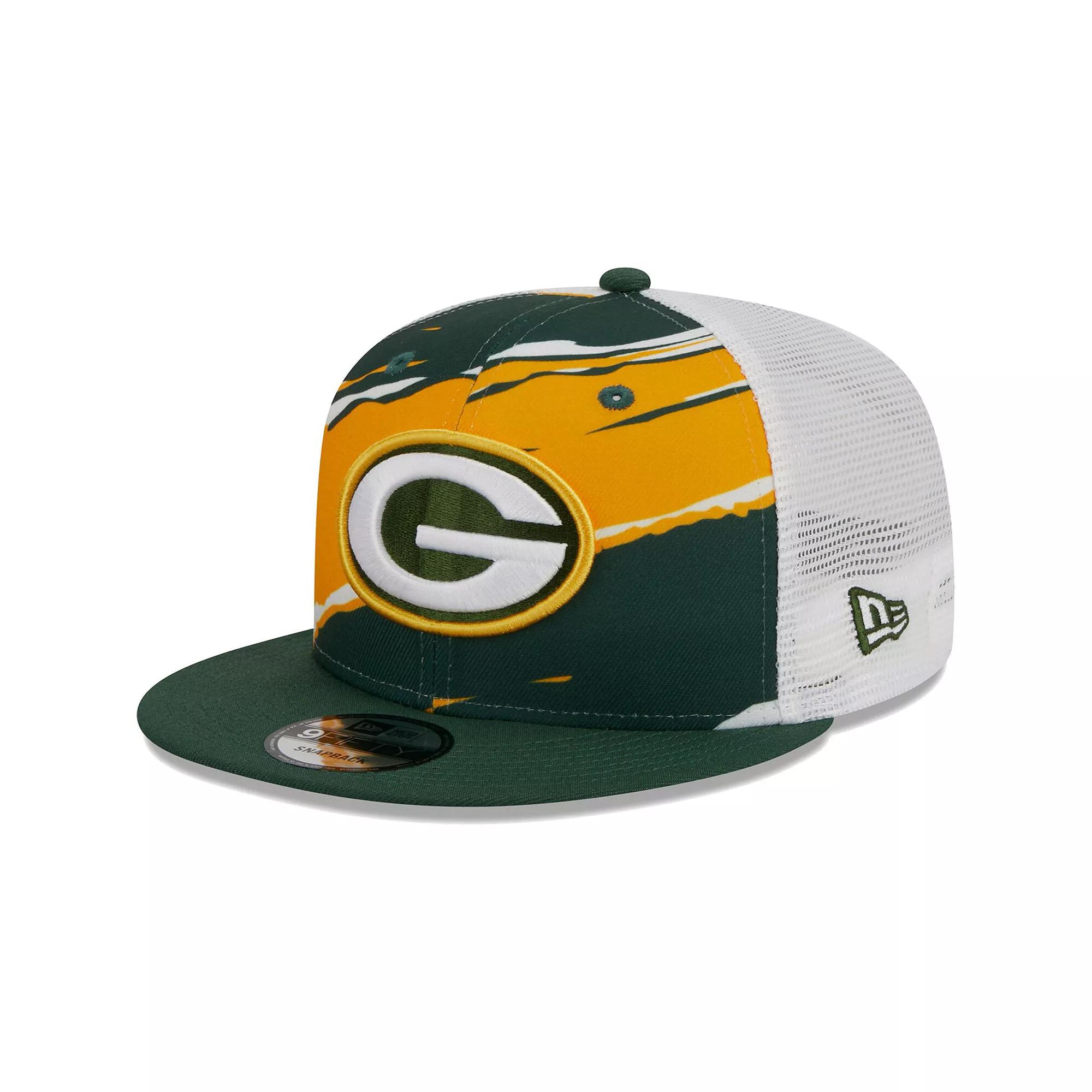 Men's New Era Green Green Bay Packers  Tear Trucker 9FIFTY Snapback Hat Product Image
