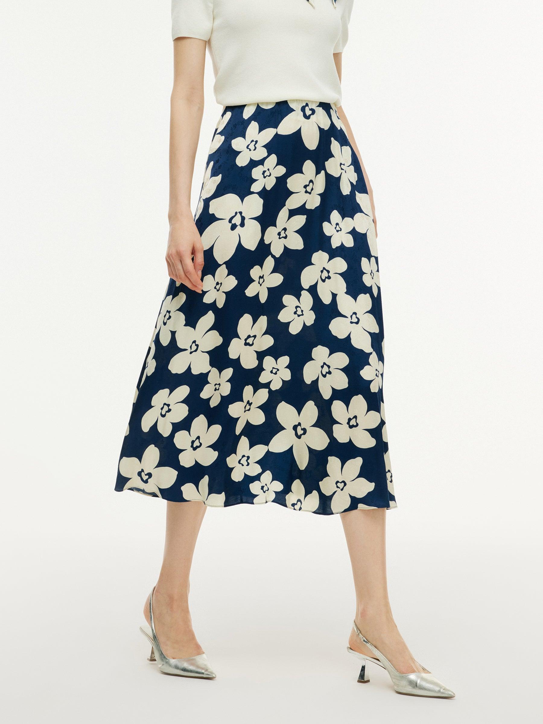 Floral Print A-Line Women Skirt Product Image
