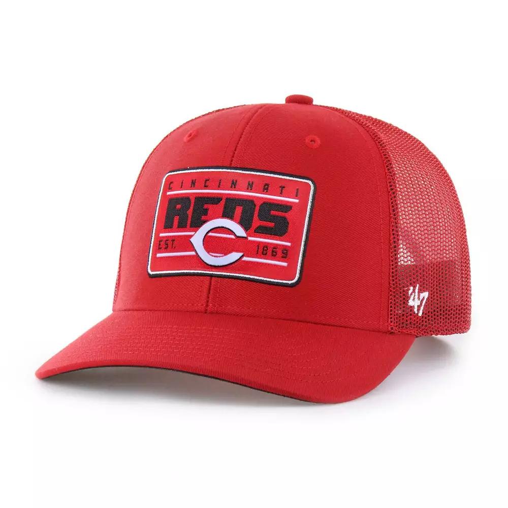 Men's '47 Red Cincinnati Reds Hardline Trucker Adjustable Hat, Red Red Product Image