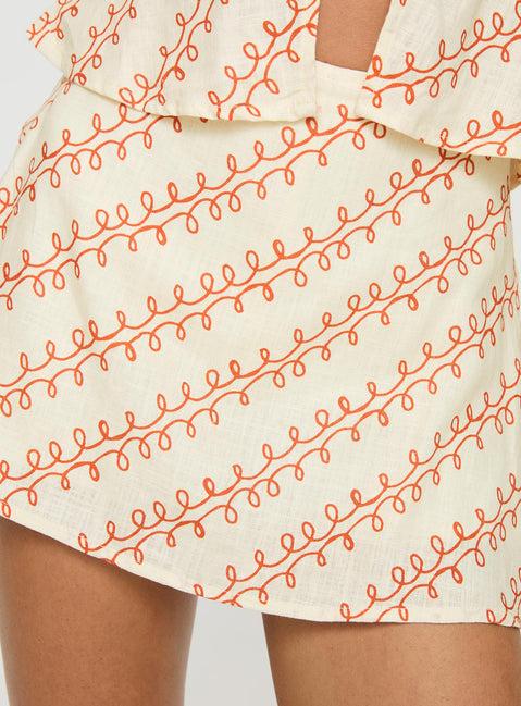 Adios Linen Blend Skort Multi Product Image