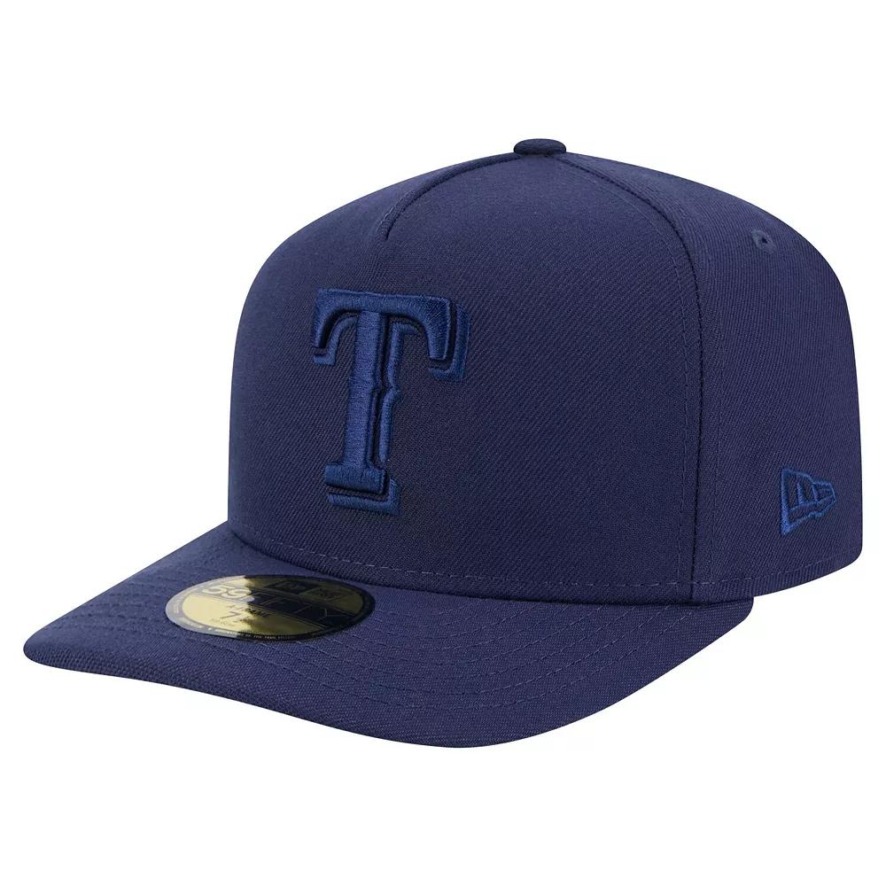 Men's New Era Navy Texas Rangers Color Pack A-Frame 59FIFTY Fitted Hat,  Product Image