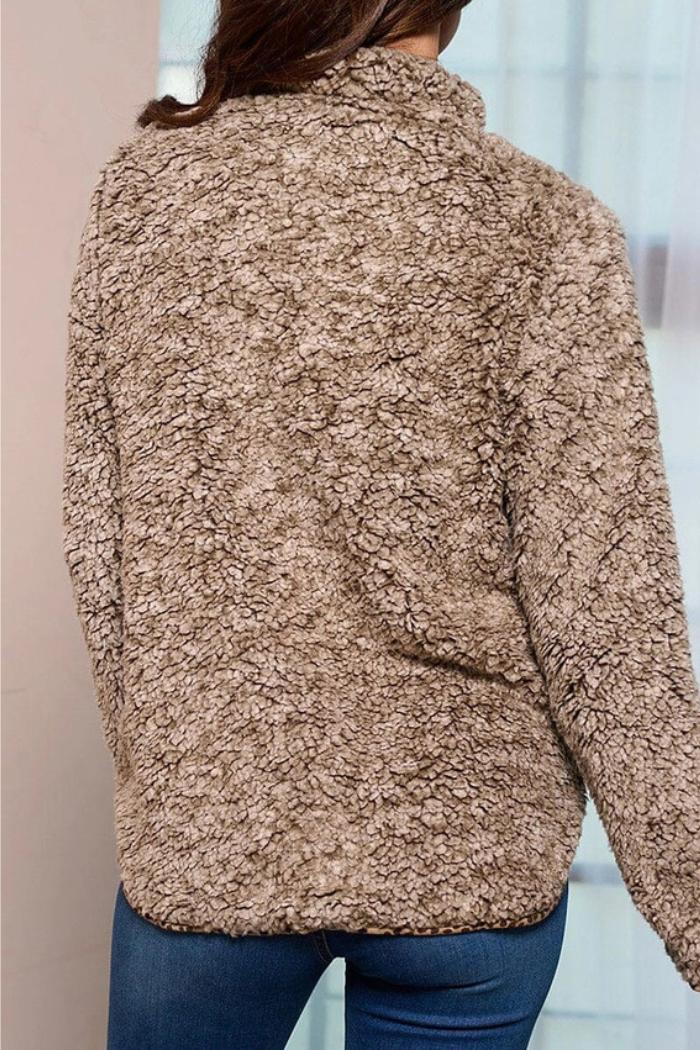 Long Sleeve Pockets Zip Up Jacket Product Image