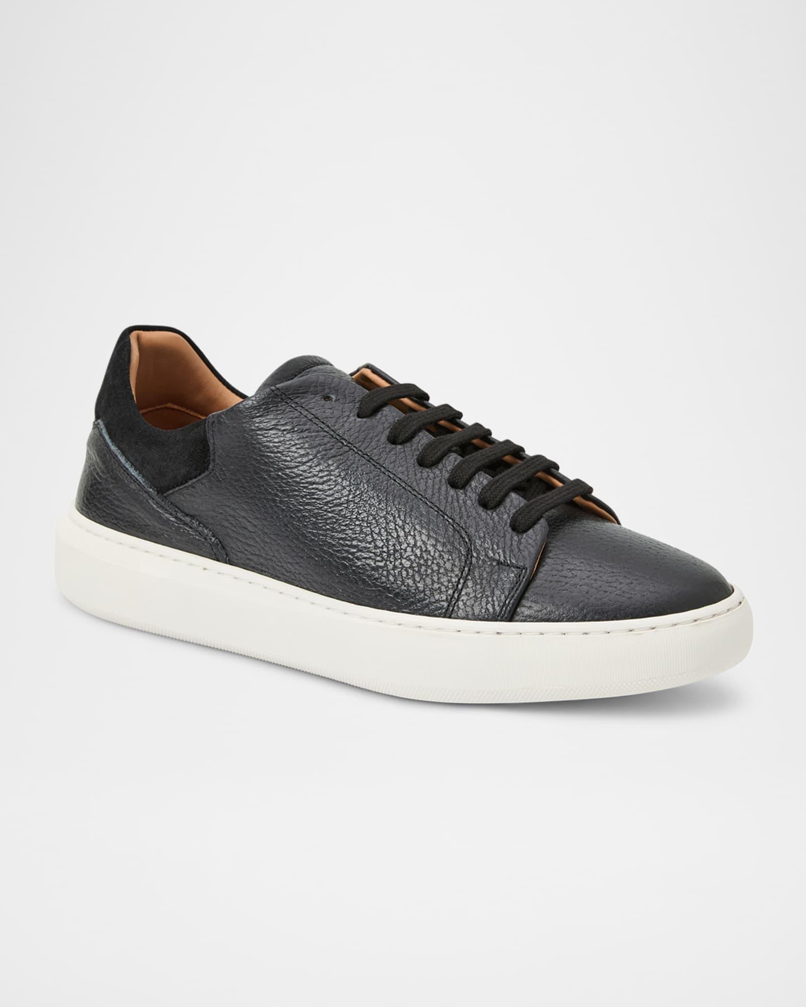 Men's Salvatore Low-Top Leather Sneakers  Product Image