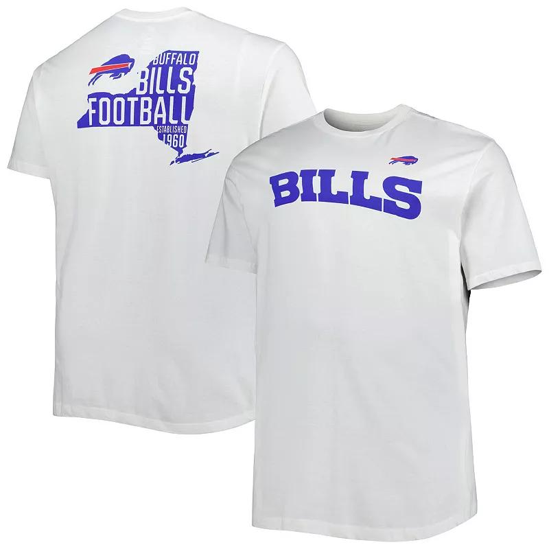 Men's Fanatics Branded White Buffalo Bills Big & Tall Hometown Collection Hot Shot T-Shirt,  Product Image