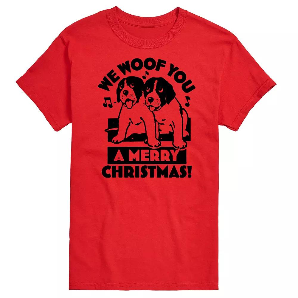 Men's We Woof You Merry Christmas Graphic Tee,  Product Image