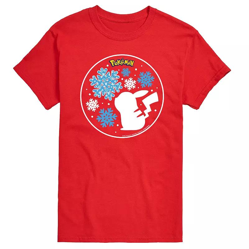 Big & Tall Pokemon Snowflake Pikachu Tee, Men's,  Product Image