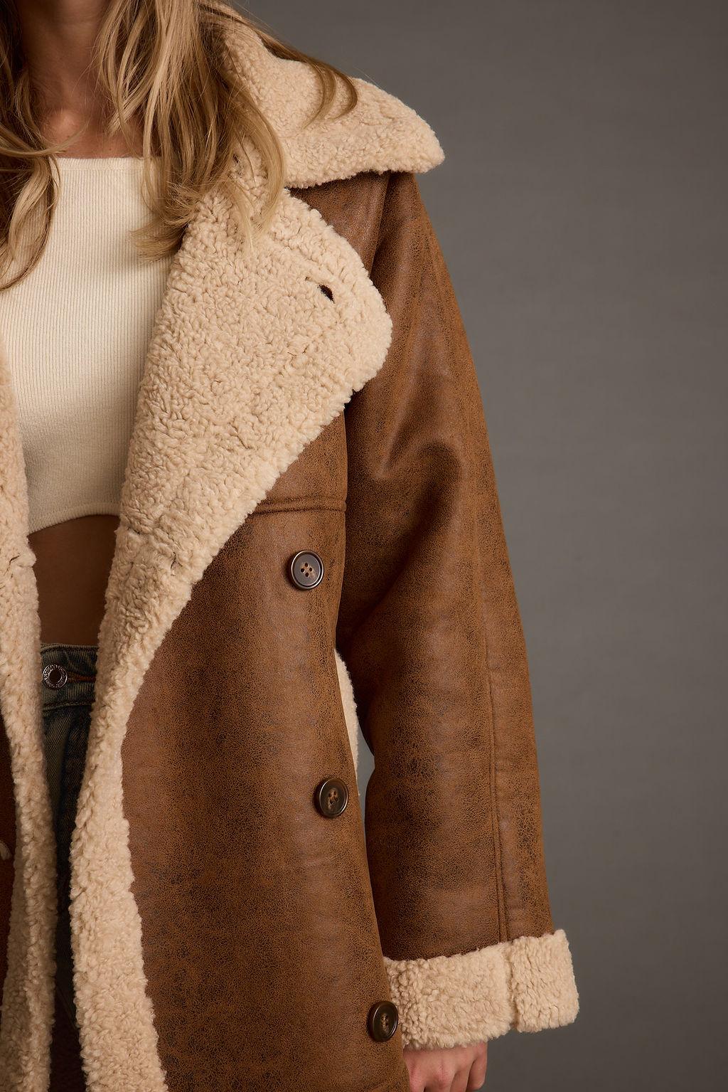 Livingston Brown Sherpa Coat Product Image