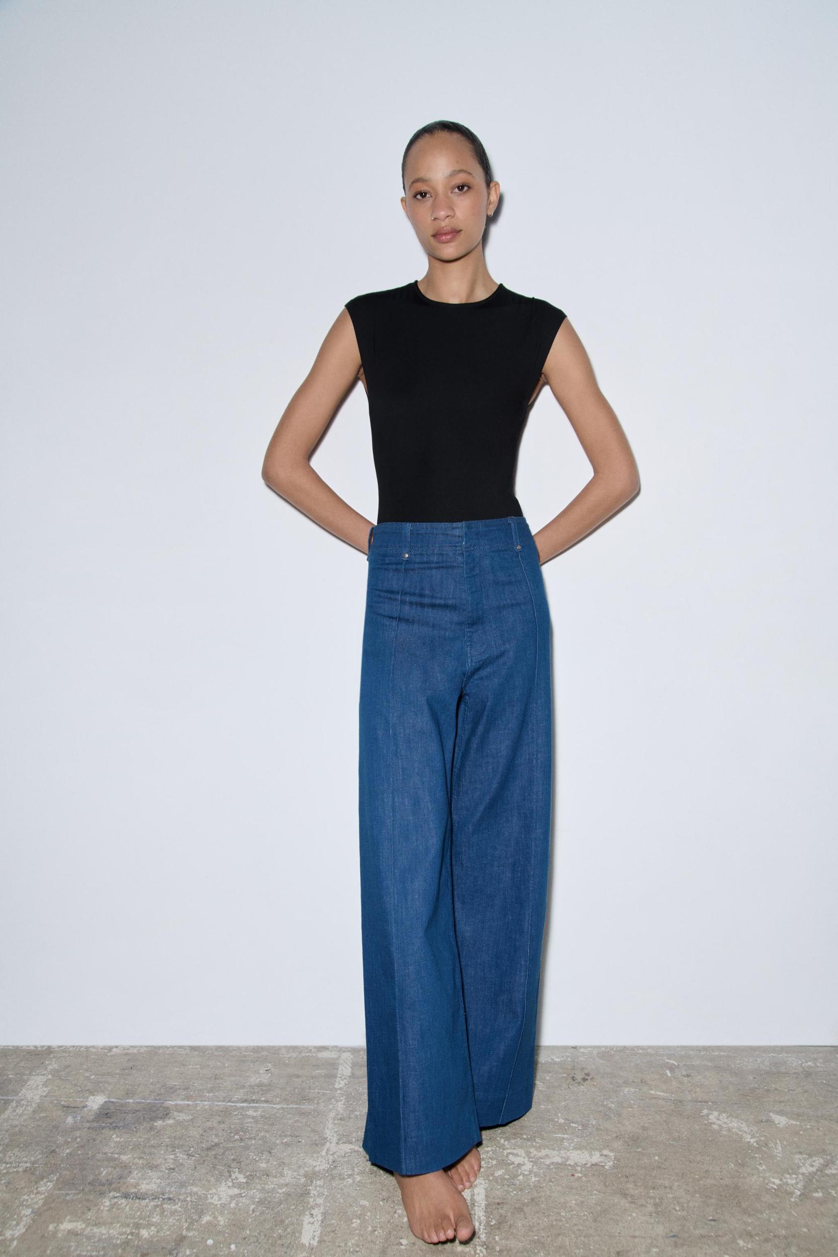 ZW COLLECTION HIGH WAIST WIDE LEG JEANS Product Image