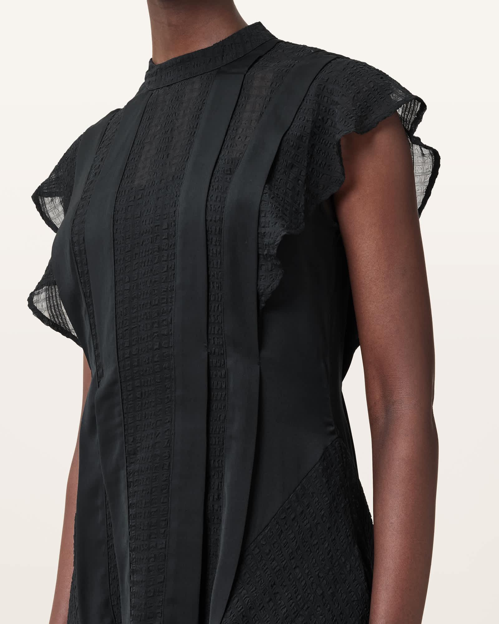 Fleur Textured Asymmetric Hem Dress Product Image