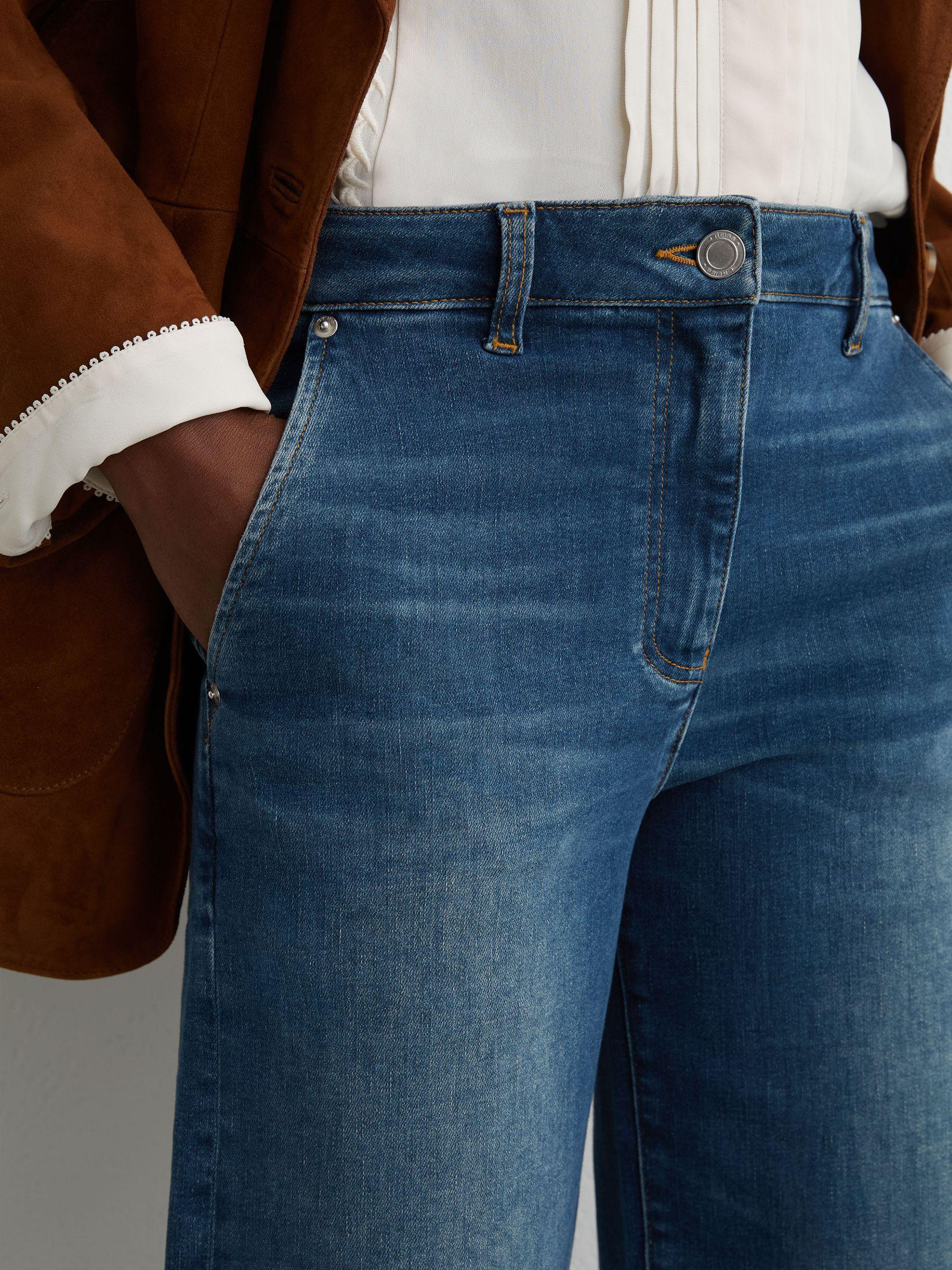 Petite Welt Pocket Flared Trousers in Tan Product Image