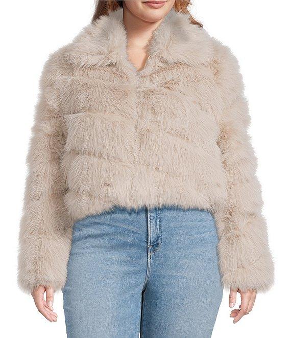 Azalea Wang Plus Size Tumi Faux Fur Collared Filled Jacket Product Image