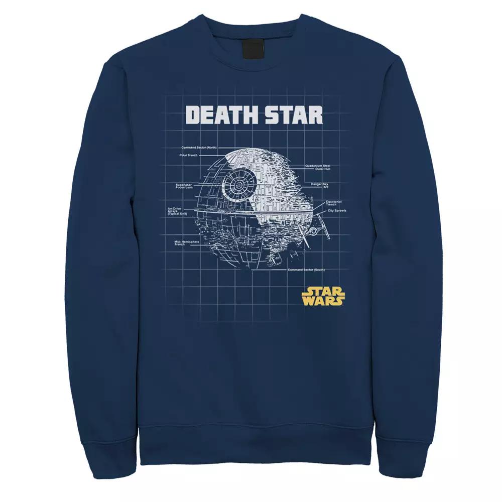 Men's Star Wars Death Star Schematics Sweatshirt,  Product Image