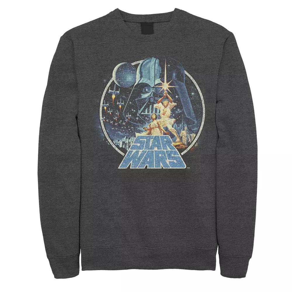 Men's Star Wars Group Retro Poster Graphic Sweatshirt,  Product Image